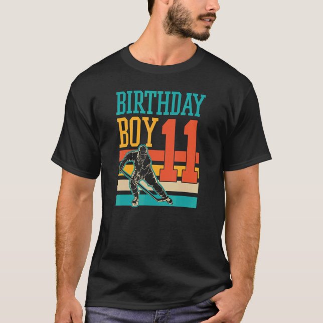 11 Year Old Ice Hockey Themed 11th Birthday Party  T-Shirt (Front)