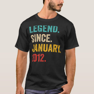 11 Year Old Legend Since January 2012 11th Birthd T-Shirt