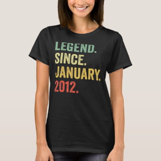 11 Year Old  Legend Since January 2012 11th Birthd T-Shirt