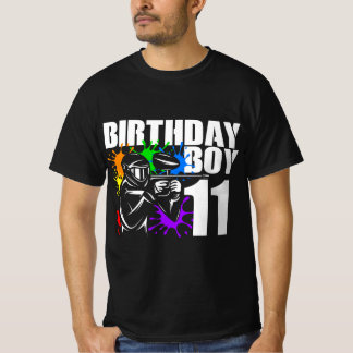11 Year Old Paintball Birthday Party Boys 11th Gif T-Shirt