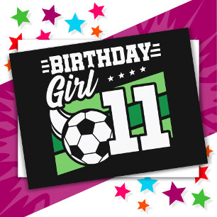 11 Year Old Soccer Football 11th Birthday Girl Postcard