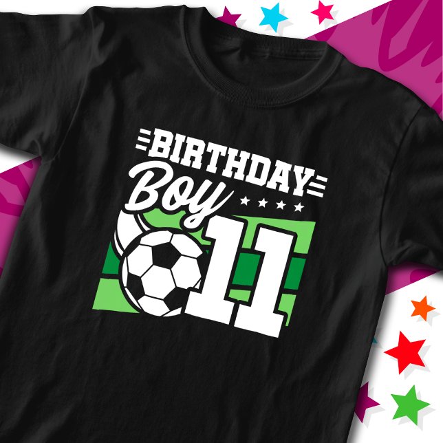 11 Year Old Soccer Football Kids 11th Birthday Boy T-Shirt (Creator Uploaded)