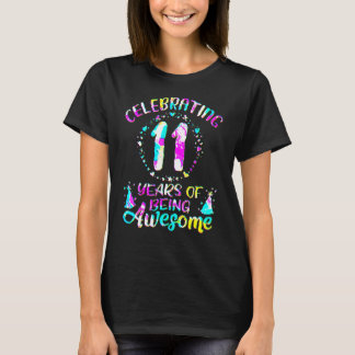 11 Years Of Being Awesome 11 Years Old 11th Birthd T-Shirt