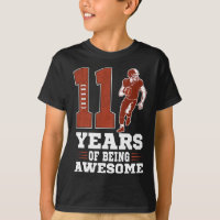 11 Years Of Being Awesome Boy 11th Birthday Footba