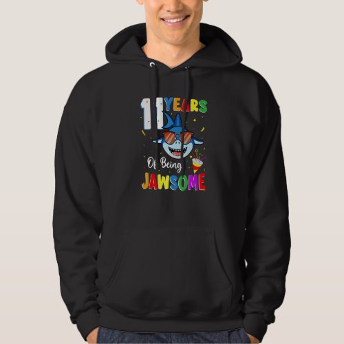 11 Years Of Being Jawsome Shark 11th Birthday 11 Y Hoodie