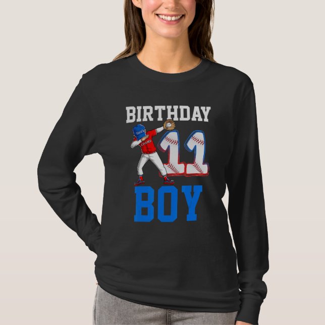 11 Years Old Baseball Themed 11th Birthday Party S T-Shirt (Front)