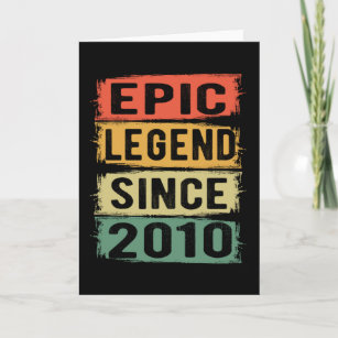 11 Years Old Bday 2010 Epic Legend 11th Birthday Card