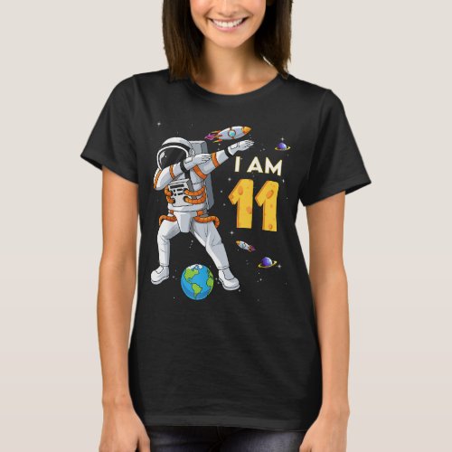 11 Years Old Birthday Boy Astronaut Space 11th B D T_Shirt
