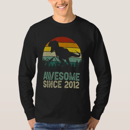 11 Years Old Boy Dinosaur rex Awesome Since 2012 B T_Shirt