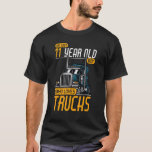 11 Years Old Boy Who Loves Trucks Trucker 11th Bir T-Shirt