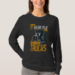 11 Years Old Boy Who Loves Trucks Trucker 11th Bir T-Shirt