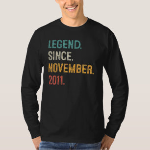 11 Years Old  Legend Since November 2011 11th Bday T-Shirt