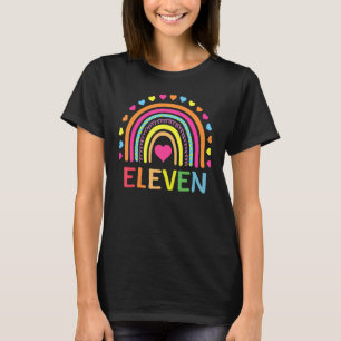 11 Years Old Rainbow 11th Birthday  For Girls Boys T-Shirt