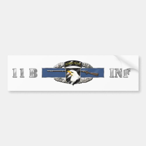 11B 101st Airborne Division Bumper Sticker