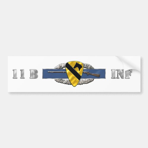 11B 1st Cavalry Division Bumper Sticker