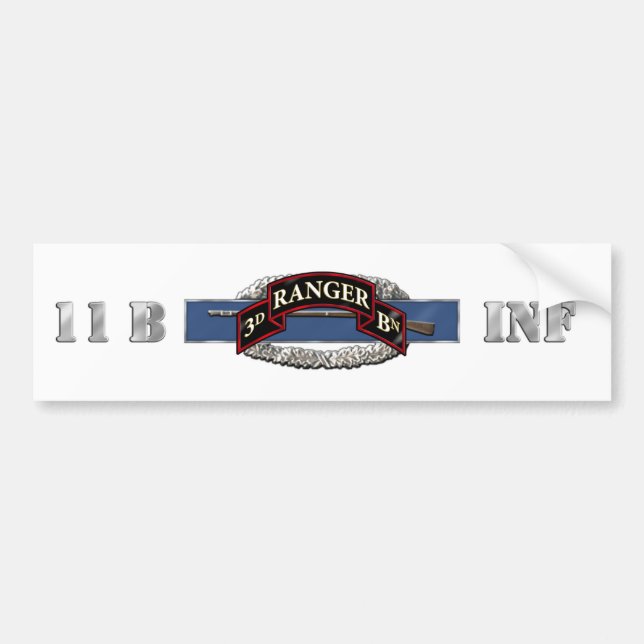 11B 75th Ranger 3rd Battalion Bumper Sticker (Front)