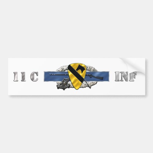 11C 1st Cavalry Division Bumper Sticker