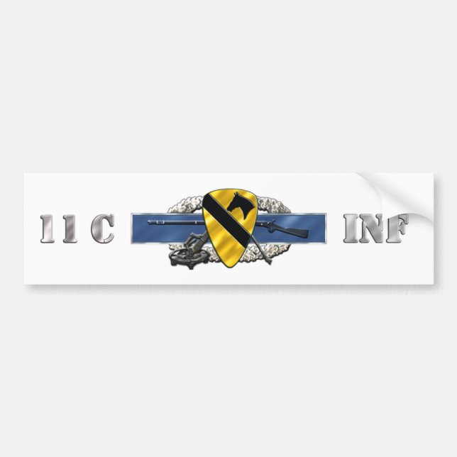 11C 1st Cavalry Division Bumper Sticker (Front)