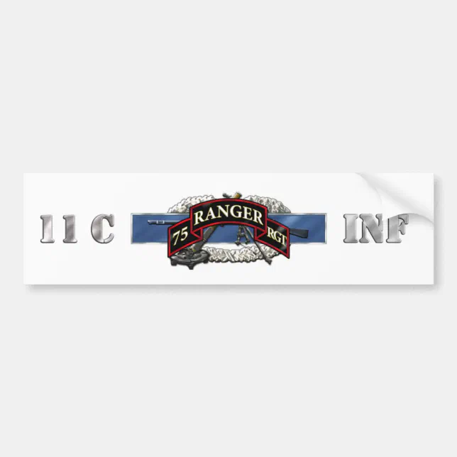 11C 75th Ranger Regiment Bumper Sticker | Zazzle
