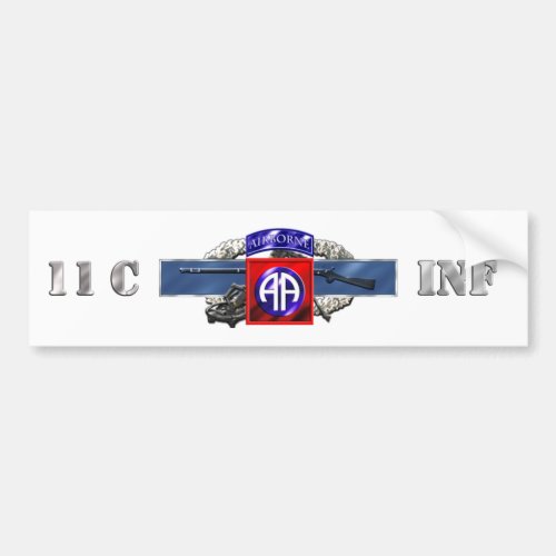 11C 82nd Airborne Division Bumper Sticker