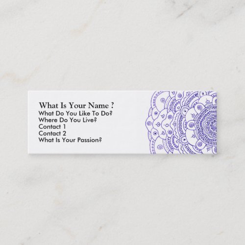 11Mandala 6, Profile Card Business Card
