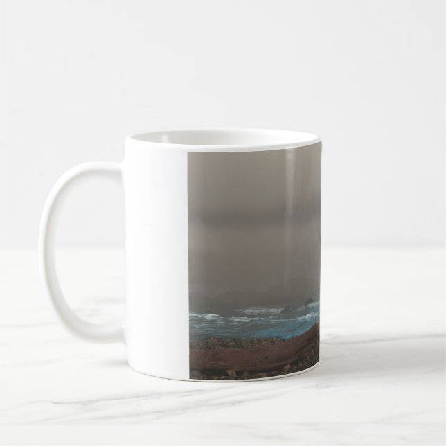11oz mug with "stony Beach" image (Left)
