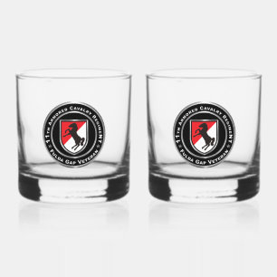 11th ACR Armored Cavalry Fulda Gap Whiskey Glass