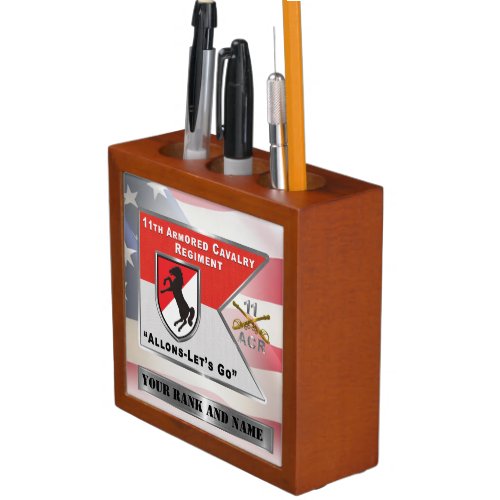 11th ACR Armored Cavalry Regiment  Desk Organizer