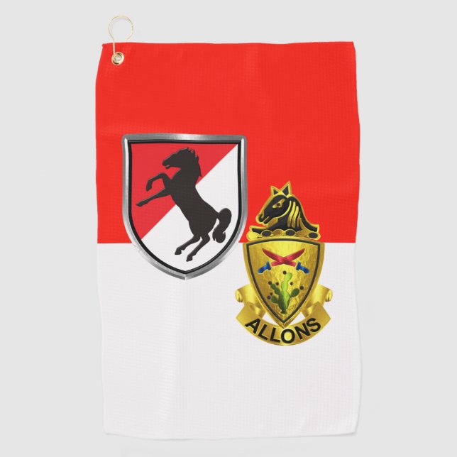 11th ACR  Armored Cavalry Regiment  Golf Towel (Front)
