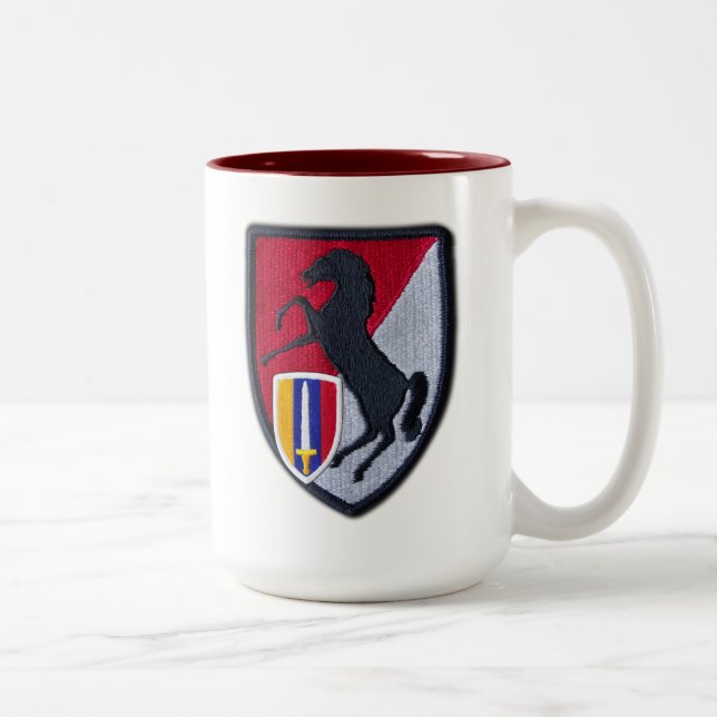 11th ACR Armored Cavalry Regiment Vietnam war Two-Tone Coffee Mug (Right)