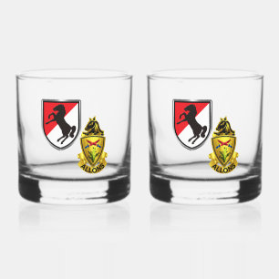 11th ACR Armored Cavalry Regiment Whiskey Glass