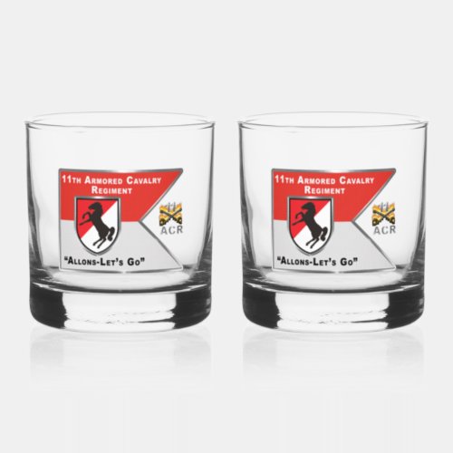 11th ACR Armored Cavalry Regiment Whiskey Glass