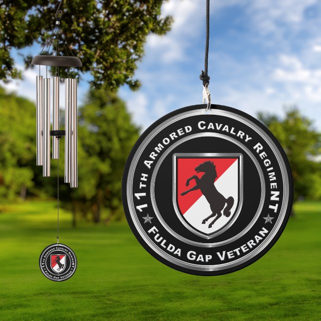 11th ACR Armored Cavalry Regiment  Wind Chime (Outdoor)