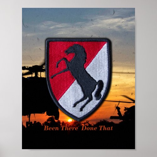 11th acr Cavalry Air Cav Vetereans Vets Patch Poster