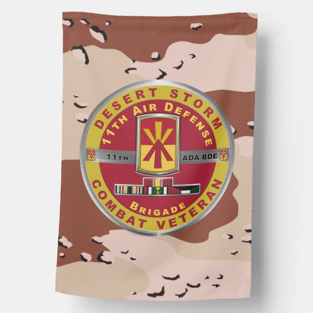 11th Air Defense Artillery Brigade Desert Storm  House Flag (Front)