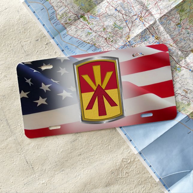 11th Air Defense Artillery Brigade  License Plate (In Situ)