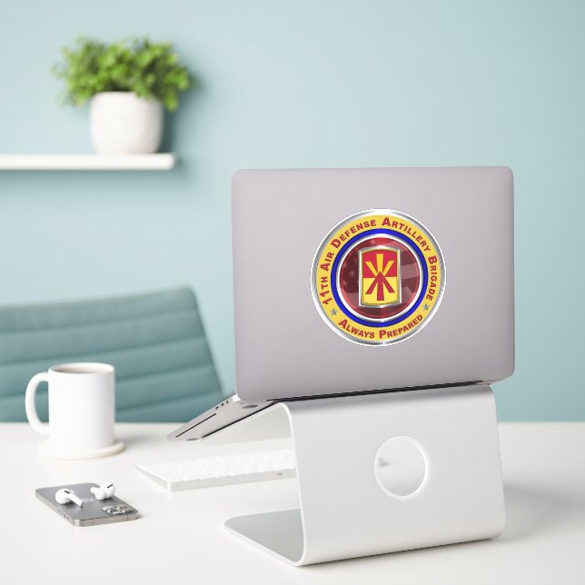 11th Air Defense Artillery Brigade  Sticker (Laptop On Desk)