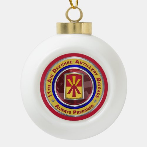 11th Air Defense Brigade  Ceramic Ball Christmas Ornament