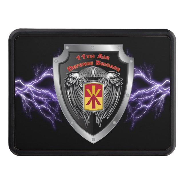 11th Air Defense Brigade Customized Shield  Hitch  Cover (Front)