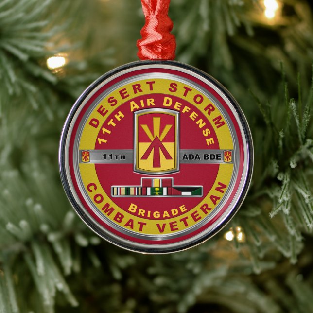 11th Air Defense Brigade Desert Storm Veteran Metal Ornament (Tree)