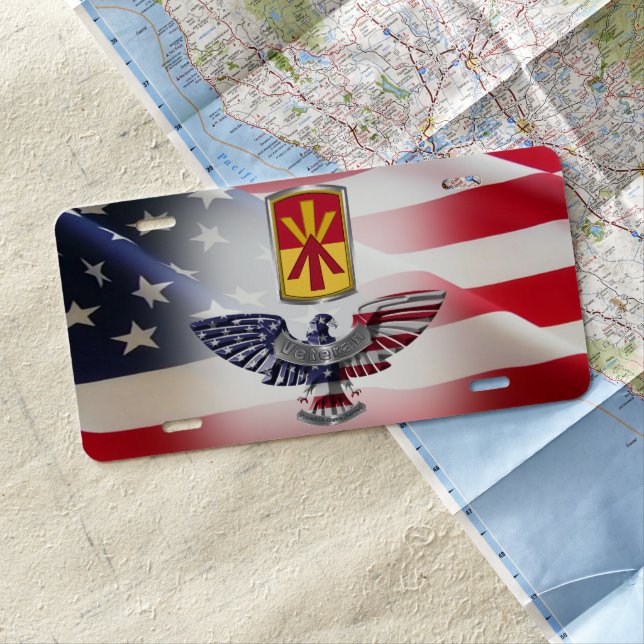 11th Air Defense Brigade Eagle License Plate (In Situ)