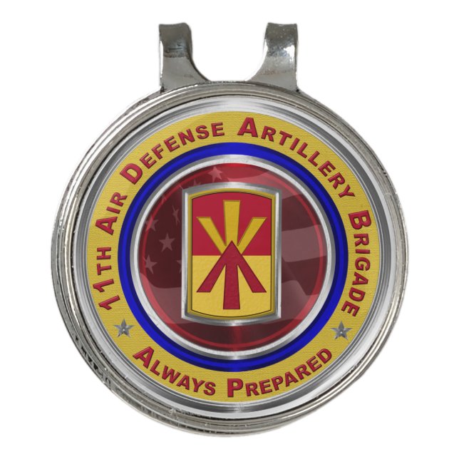 11th Air Defense Brigade  Golf Hat Clip (Front)