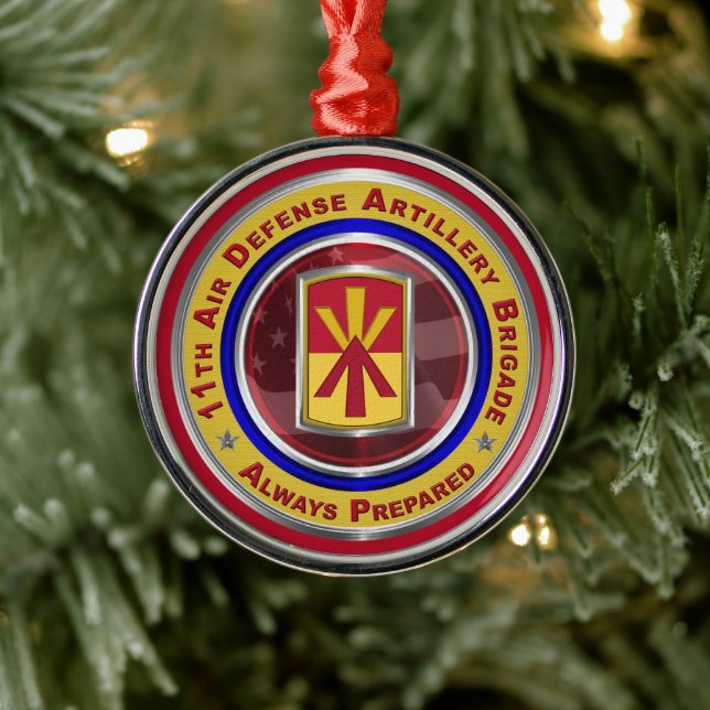 11th Air Defense Brigade Metal Ornament (Tree)