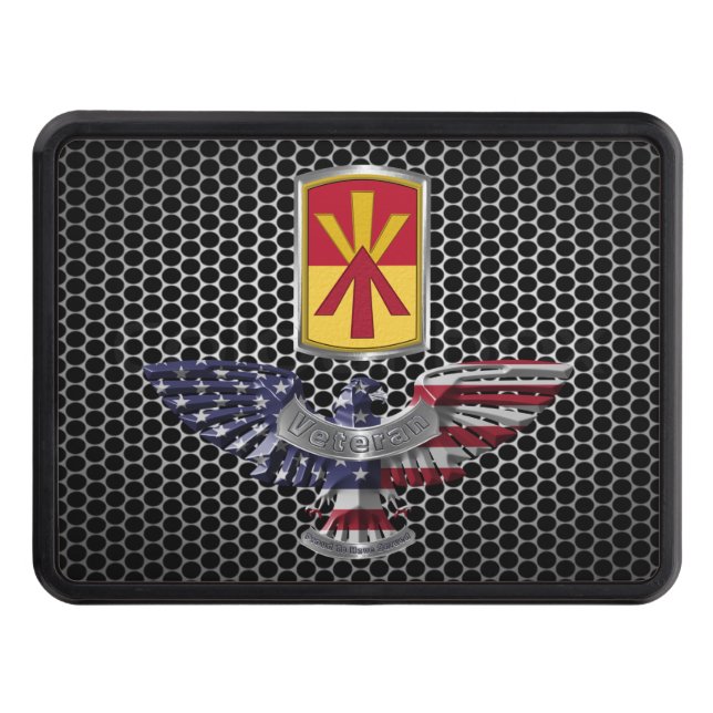 11th Air Defense Brigade with American Eagle Hitch Cover (Front)