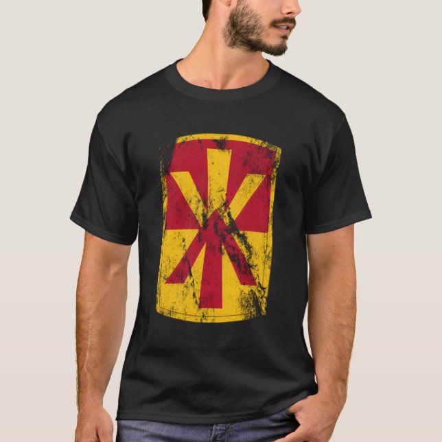 11Th Air Defense Illery Brigade Patch 11Th Ada T-Shirt (Front)