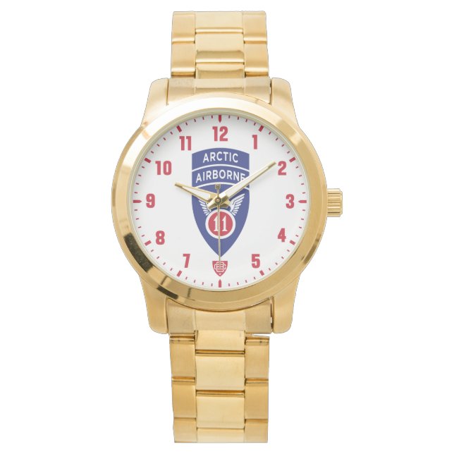 11th Airborne "Arctic Angels" Division Gold Watch (Front)