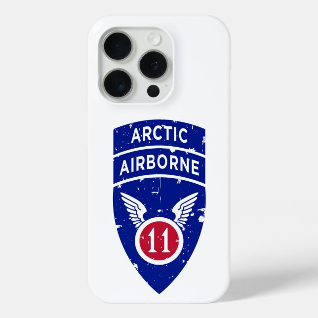 11th Airborne Division "Arctic Angels" Distressed Case-Mate iPhone Case (Back)