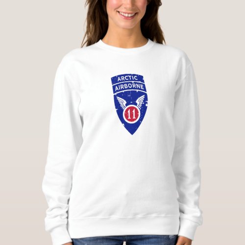 11th Airborne Division Arctic Angels Distressed Sweatshirt