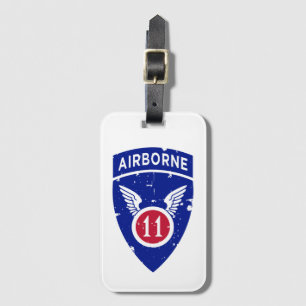 11th Airborne Division "Arctic Angels" Grunge Luggage Tag