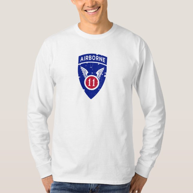 11th Airborne Division "Arctic Angels" Grunge T-Shirt (Front)